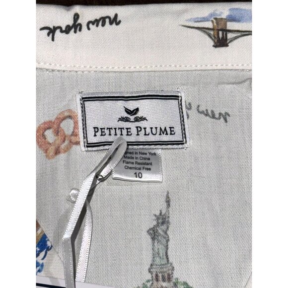 Petite Plume New York Pajama Set Size 10 Kids Flannel Button-Up Sleepwear - Picture 7 of 13